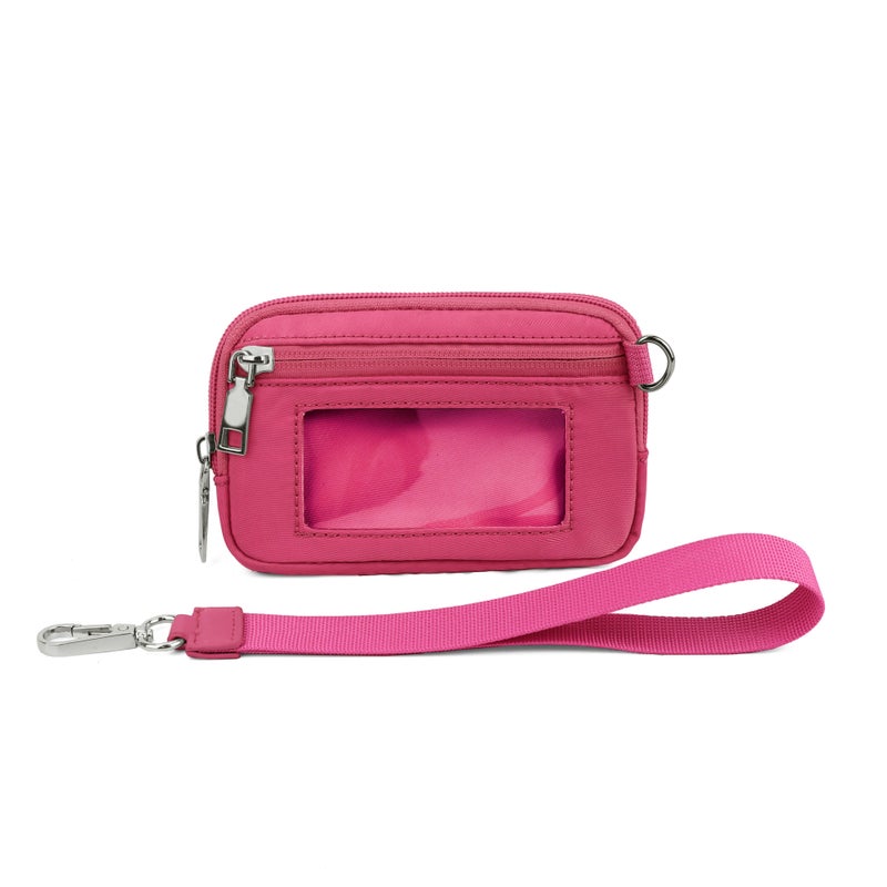 Transparent PVC Card Holder Wallet with Wristlet - Image 1