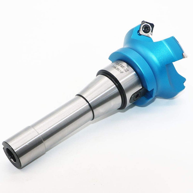 LingGan 2.5 Inch Face Milling Cutter Aluminum KM12 63MM CNC End Milling Cutter Holder + R8-FMB22 Shank Face Shell Mill Arbor + 4pcs SEHT1204 Carbide Inserts + 8mm Hexagon Wrench + T20 Wrench CNC Machine Tools - Image 3