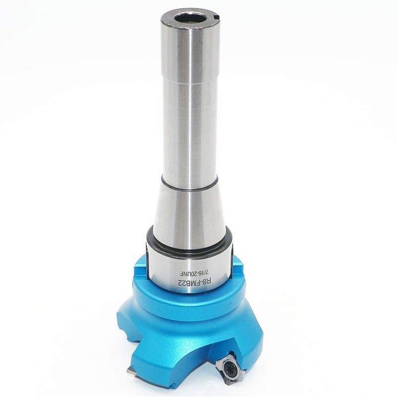 LingGan 2.5 Inch Face Milling Cutter Aluminum KM12 63MM CNC End Milling Cutter Holder + R8-FMB22 Shank Face Shell Mill Arbor + 4pcs SEHT1204 Carbide Inserts + 8mm Hexagon Wrench + T20 Wrench CNC Machine Tools - Image 5