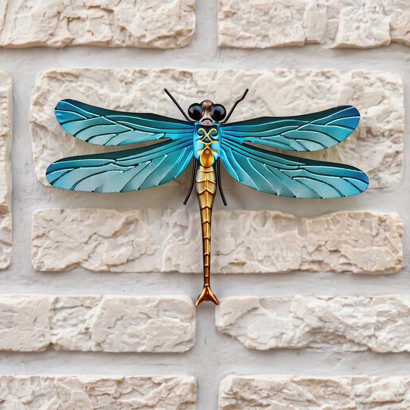 Dragonfly Wall Decor Set Of 3 Ideal Gift For Gardener Home Decor Lover Housewarming Present - Image 4