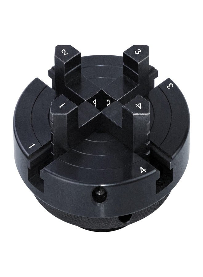 DEEFIINE 4 Inch Wood Lathe Chuck Set 1" x 8 tpi & 3/4"x16TPI Adapter, Self Centering 4 Jaw Wood Turning Chuck - Image 1