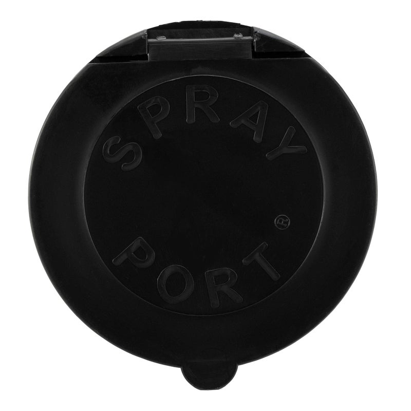 RecPro RV Exterior Spray Port Hook-Up Connector | Optional Hose with Sprayer or Quick Connector | RV Exterior Shower Port (Black, Port Only) - Image 2