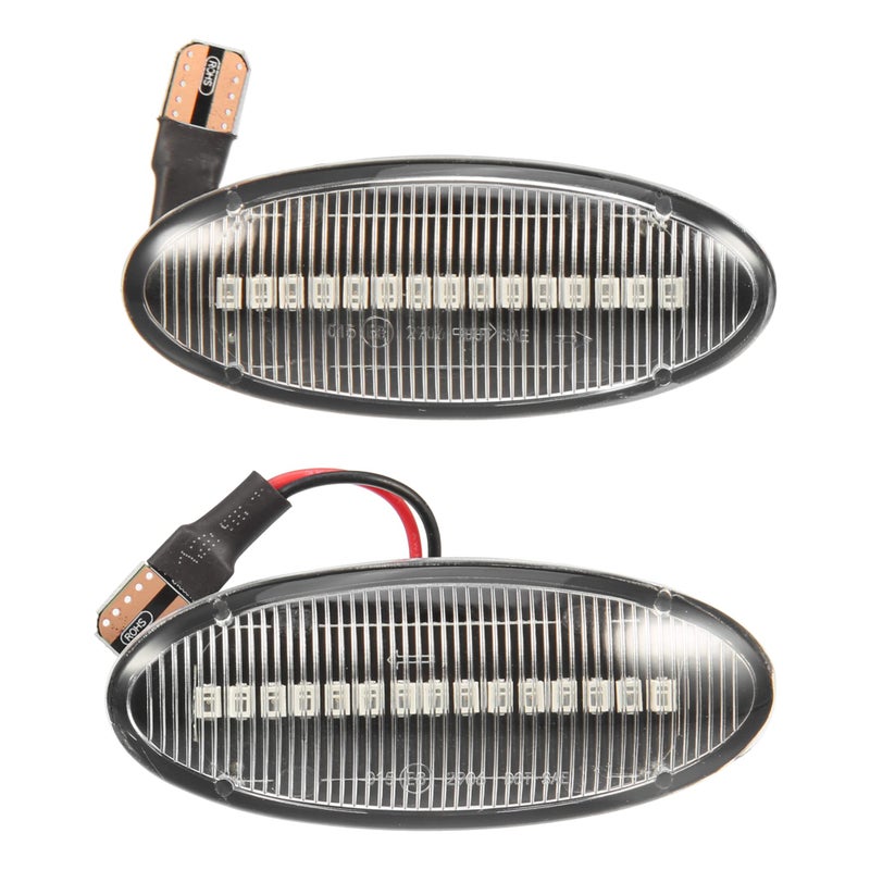 X AUTOHAUX X AUTOHAUX 1 Pair Car Markers Accessories Side Marker Lights Turn Signal Light Assembly 26160-8990A for Nissan Cube 2009-2014 Clear Lens - Image 1
