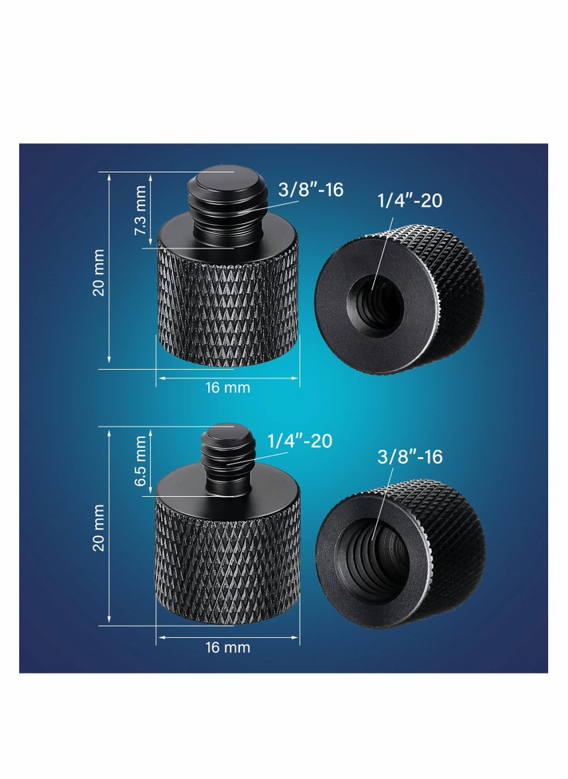 Excefore - Tripod Screw Adapter, 1/4 Male to 3/8 Female and 3/8 Male to 1/4 Female Camera Screw Adapter for Camera Tripod Mount Microphone Stand Microphone Stand - Image 1