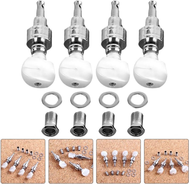 comfrt 4pcs Banjo Tuning Pegs Tuners String Key Banjo Parts Accessories Tuning Kit Banjo Machine Head Tuning Tuner Peg for Banjo Guitar Replacement Parts - Image 2