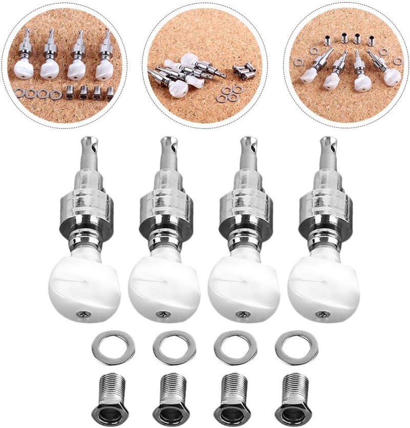 comfrt 4pcs Banjo Tuning Pegs Tuners String Key Banjo Parts Accessories Tuning Kit Banjo Machine Head Tuning Tuner Peg for Banjo Guitar Replacement Parts - Image 3