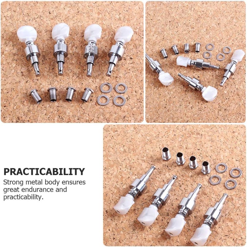 comfrt 4pcs Banjo Tuning Pegs Tuners String Key Banjo Parts Accessories Tuning Kit Banjo Machine Head Tuning Tuner Peg for Banjo Guitar Replacement Parts - Image 5