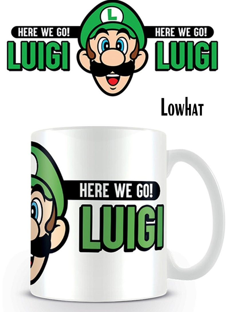 منخفض كوب قهوة مطبوع عليه عبارة "Super Mario Tasse Its A Me Mario" - Image 1