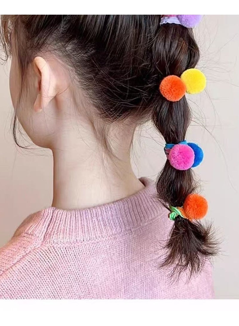 100-Piece Cotton Colorful Hair Ties, Seamless Elastic Hair Bands Ponytail Holders for Kids Infants Toddlers Small No Damage Hair Ties - Image 4