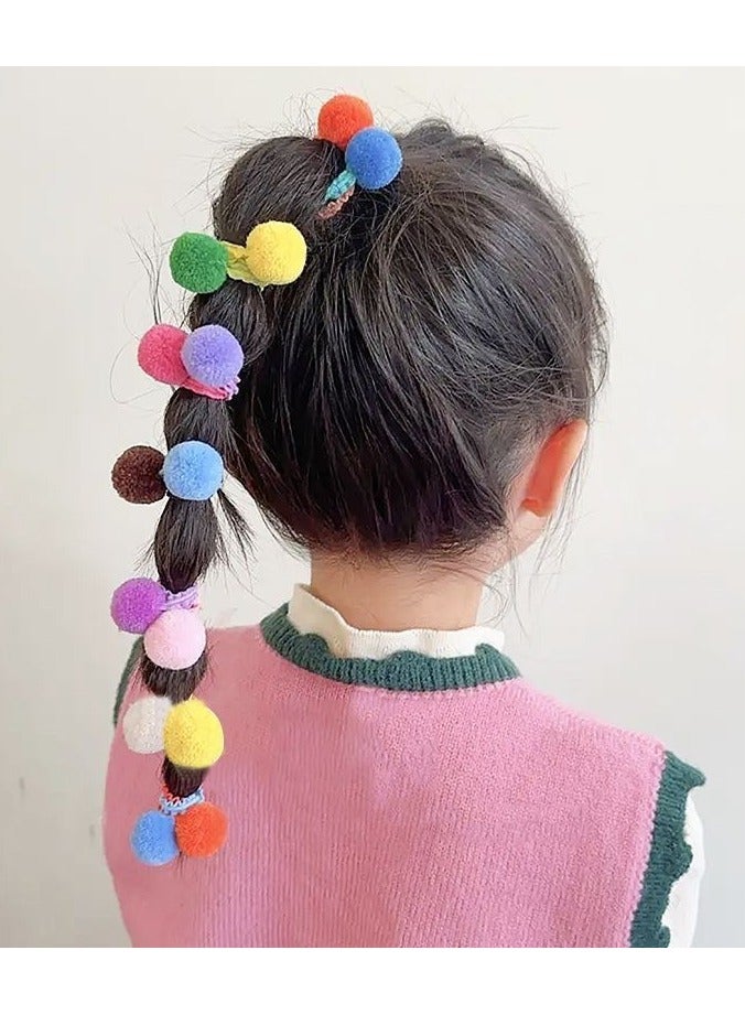 100-Piece Cotton Colorful Hair Ties, Seamless Elastic Hair Bands Ponytail Holders for Kids Infants Toddlers Small No Damage Hair Ties - Image 5