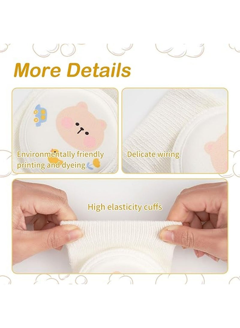 MIXDE 3 Pairs Baby Knee Pads for Crawling, Soft Knee Protectors,Non-Slip Infant Knee Pad for Hardwood Floors,Boys Girls 6-25 Months - Image 3