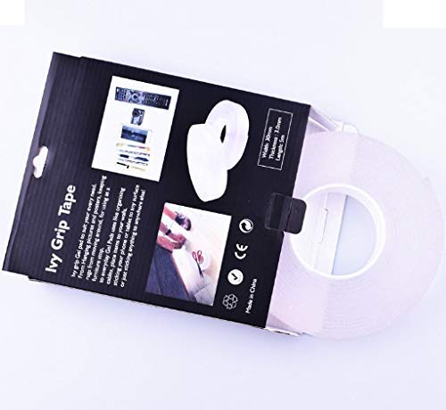 Rulaksh Mart White Polyester Ivy Grip Tape High Strength Double Side Tissue TapeClear  - Image 2