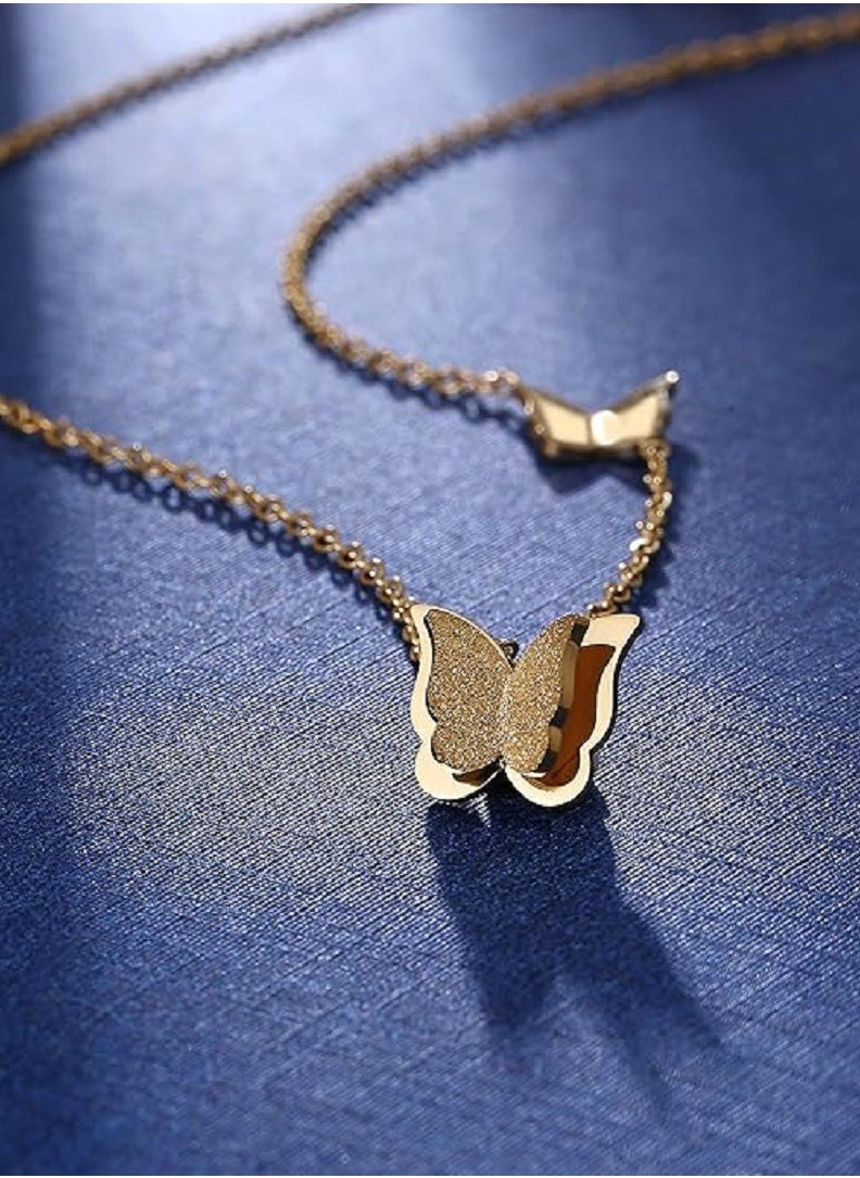 MANIKAN - Elegant Necklace Decorated with Stainless Steel Butterfly Pendant Simple Fashion Necklace manikanWomen's Gifts Accessories - Image 1