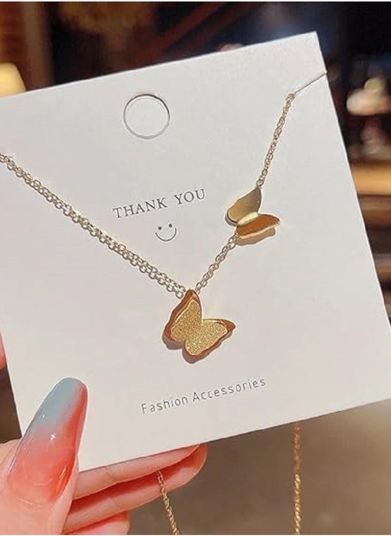 MANIKAN - Elegant Necklace Decorated with Stainless Steel Butterfly Pendant Simple Fashion Necklace manikanWomen's Gifts Accessories - Image 1