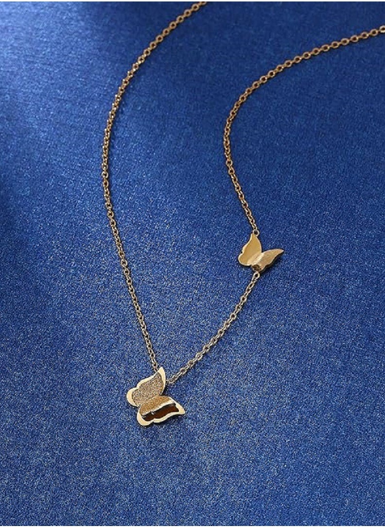 MANIKAN - Elegant Necklace Decorated with Stainless Steel Butterfly Pendant Simple Fashion Necklace manikanWomen's Gifts Accessories - Image 1