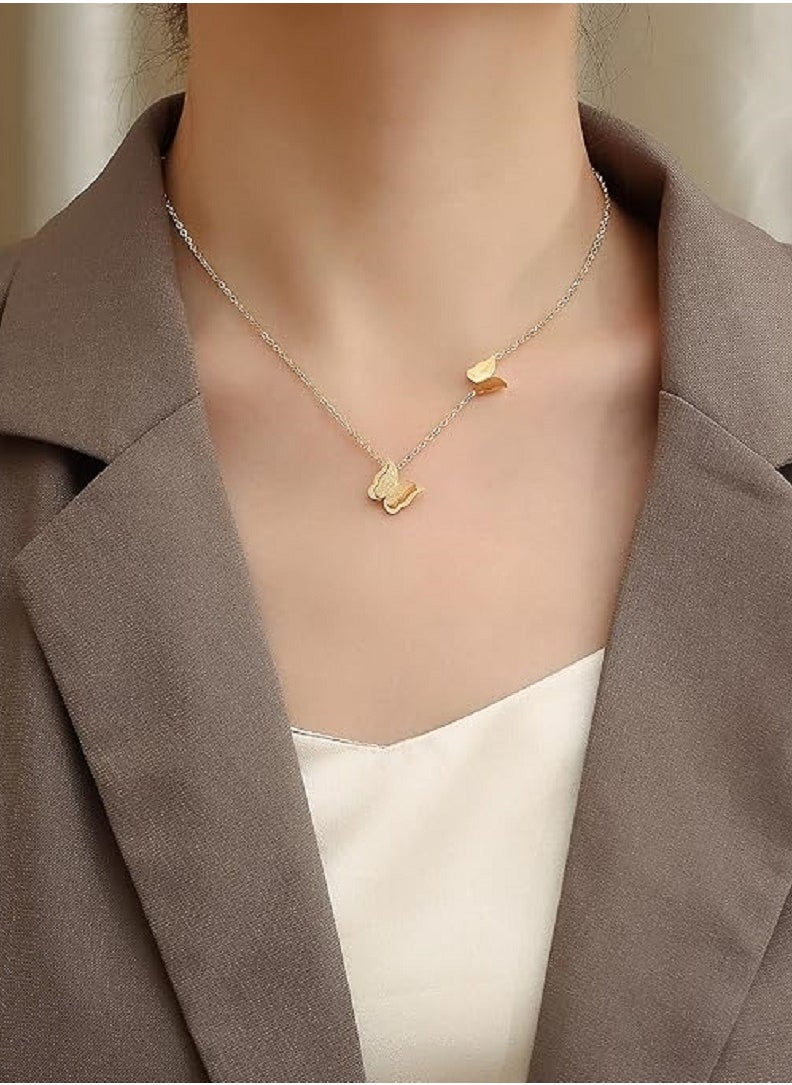 MANIKAN - Elegant Necklace Decorated with Stainless Steel Butterfly Pendant Simple Fashion Necklace manikanWomen's Gifts Accessories - Image 1