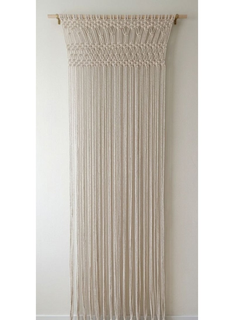 Handmade macrame curtain, 2 meters and 15 cm, width: 1 meter