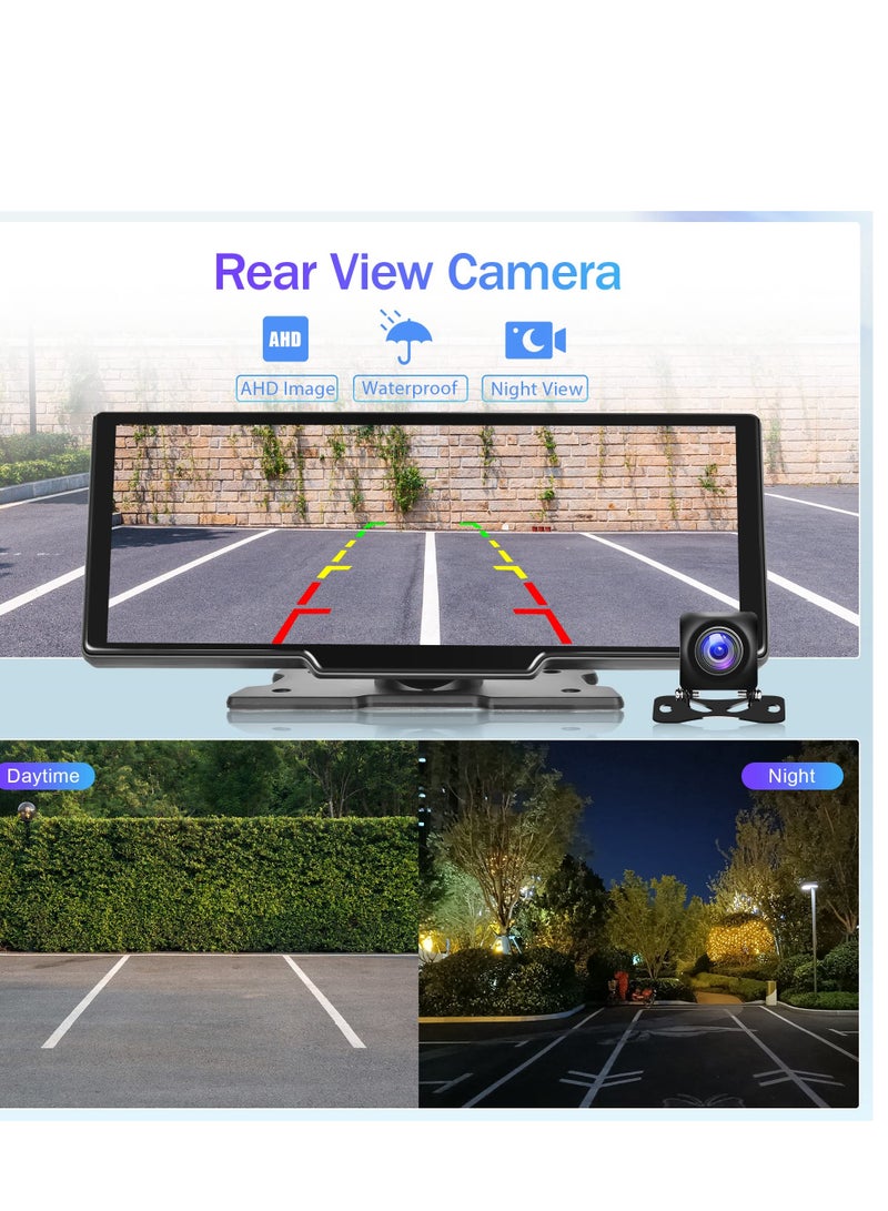 استريو لاسلكي للسيارة بحجم 9.26 بوصة مع Apple CarPlay، كاميرا داش، وكاميرا احتياطية بدقة 1080P. نظام تحديد المواقع اللمسية المحمولة، بلوتوث، AirPlay، AUX/FM، تكامل مع Google وSiri لسيارتك. - Image 4