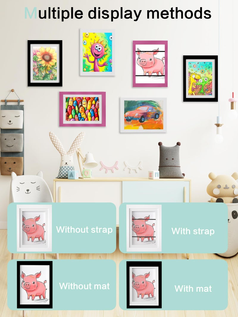 Orionstar Kids Art Frames  Artwork Picture Frames Changeable  Front Opening Picture Display Frames Holds 11X8.5 100 A4 Pcs  Artwork Display Storage Frames for Children  Home and Office  White2Pack - Image 3