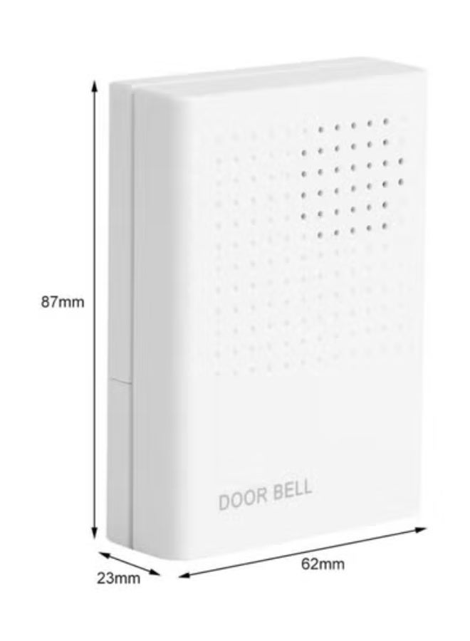 90dB Wired Doorbell – Small Size Wall-Mount Welcome Chime with ABS Non-Flammable Door Alarm for Home  Office Access Control - Image 5