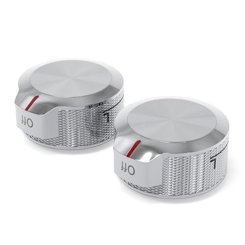 lubiyack 2PCS W11030413 Gas Stove Knob Replacement PS11770322 W10643306 Range Knobs Replacements Compatible with KFDD500ESS00 KFDD500ESS01 KFDD500ESS02 KFGD500ESS02 - Image 1