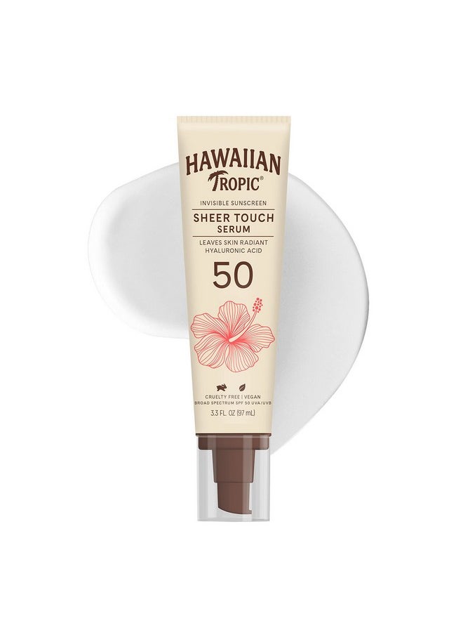 هاوايان تروبيك سيروم الجسم شير تاتش SPF 50 3.3 أوقية مصل حمض الهيالورونيك سيروم واقي من الشمس مصل مرطب حجم السفر واقي من الشمس SPF 50 3.3 أوقية  - Image 1