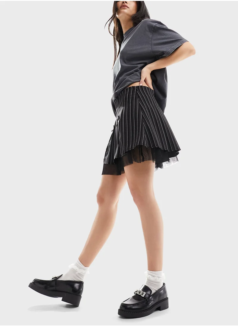 Reclaimed Vintage Ruffled High Waist Skirt