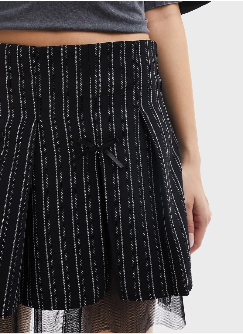 Reclaimed Vintage Ruffled High Waist Skirt