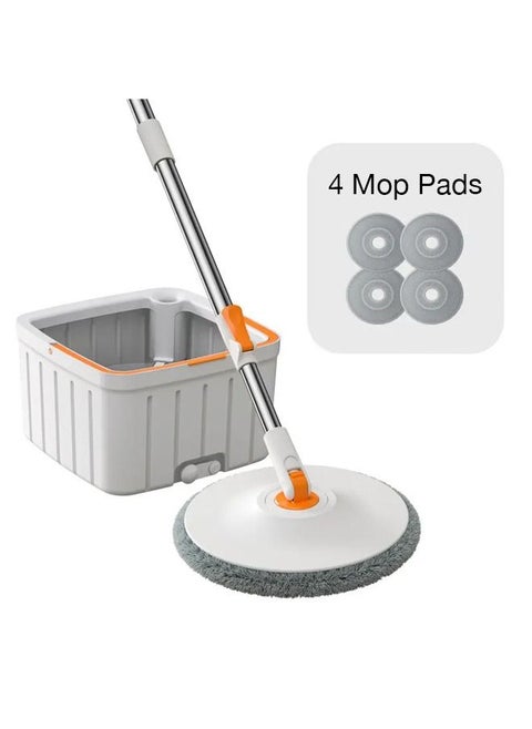360 Rotation Mop New Style Clean Water and Dirty Water Separating Round Cleaning Mop for Dining Room With 4 Pcs Microfiber Pad