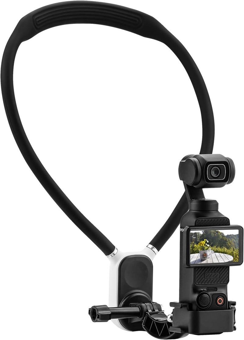 BRDRC حامل رقبة مغناطيسي Pocket 3 لكاميرا DJI OSMO Pocket 3، حامل صدر لتسجيل فيديو POV/Vlog، حامل رقبة حر اليدين لكاميرا GoPro Hero12/11/10/9، ملحق كاميرا - Image 1