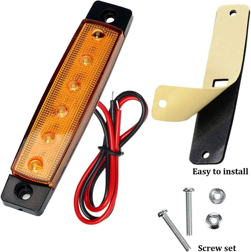 KEING Amber 6 LED Trailer Marker Lights (20 Pack) - Image 2