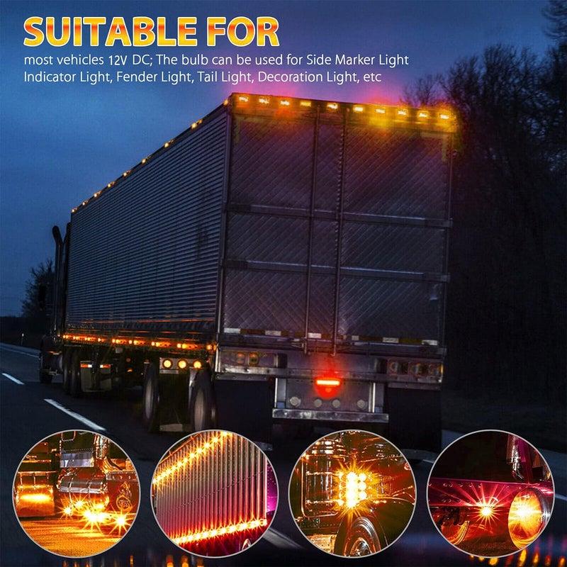 KEING Amber 6 LED Trailer Marker Lights (20 Pack) - Image 4