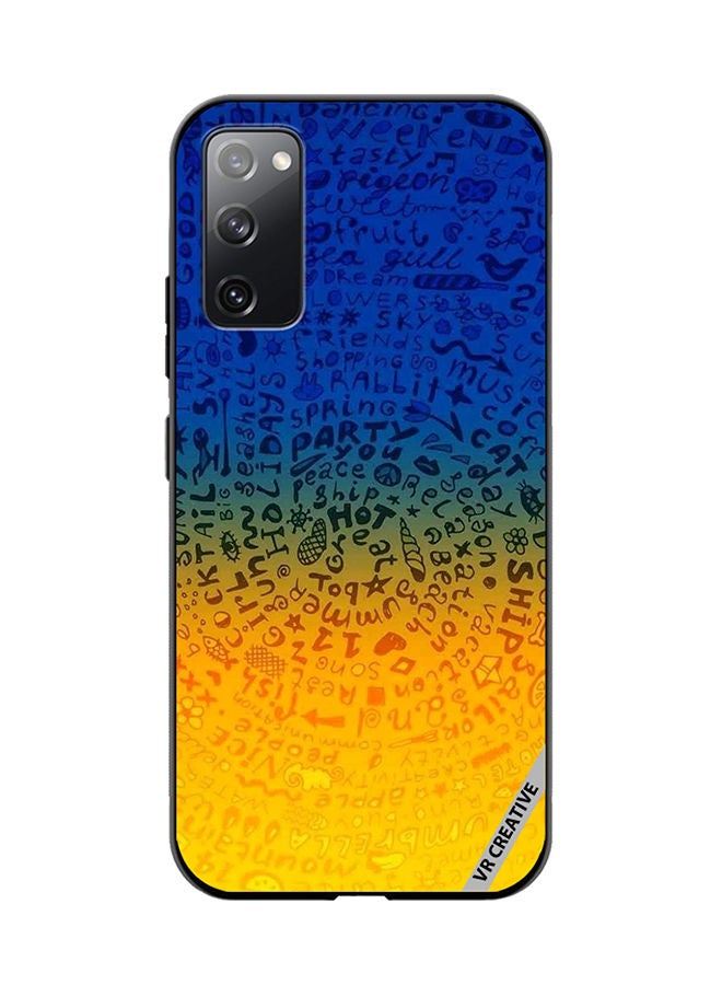 VR CREATIVE Protective Case Cover For Samsung Galaxy S20 FE 5G Words Mixture Design Multicolour - Image 1