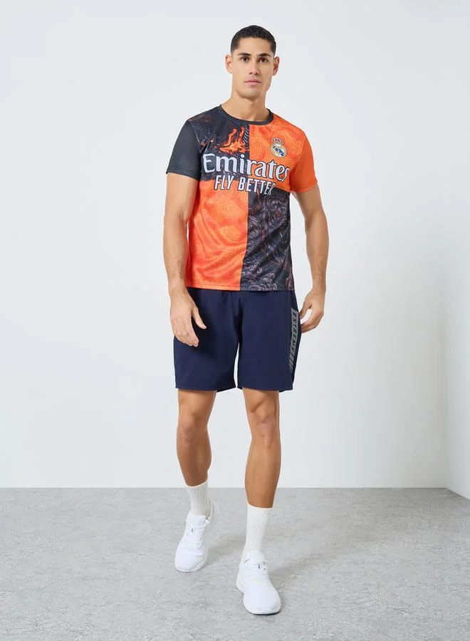 Take Two Take Two Men Color Block Logo Print Sports T-Shirt