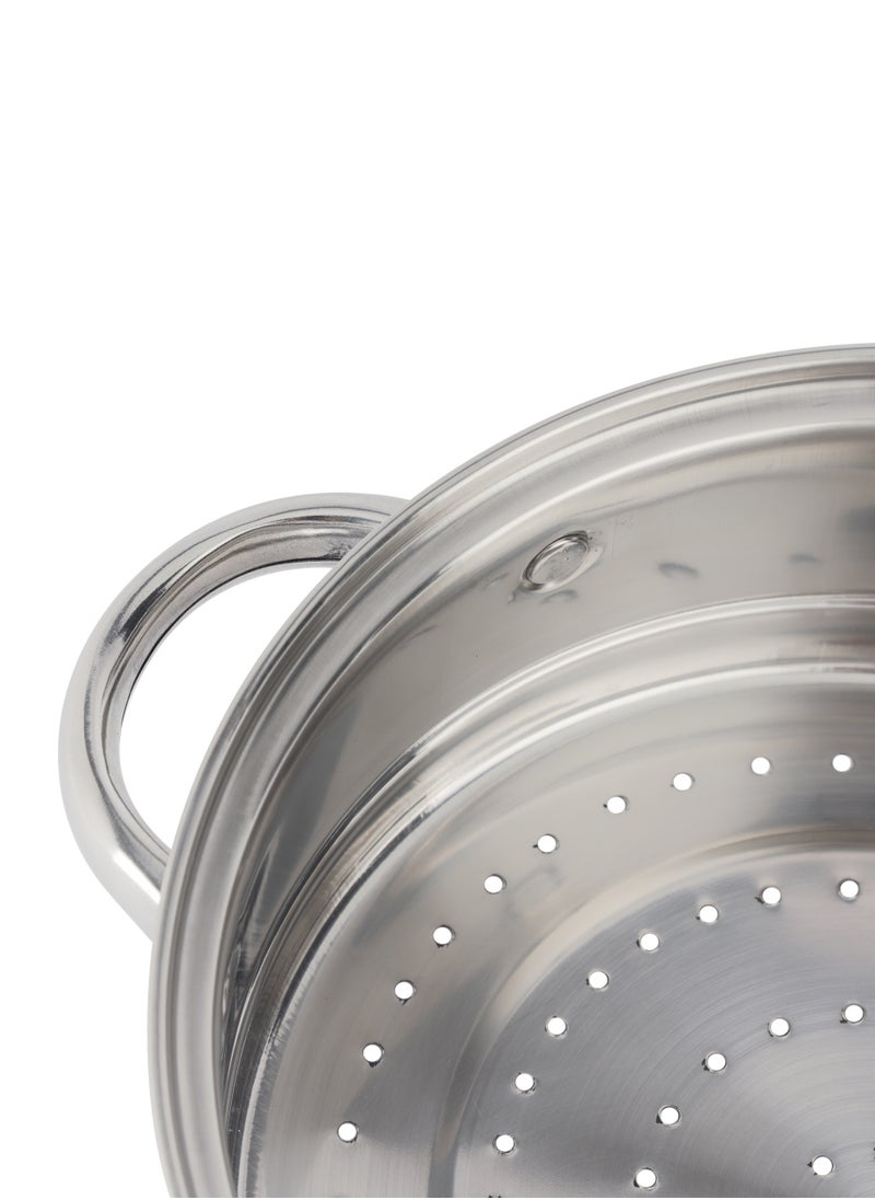 DELCASA - Delcasa 3 Layer SS induction Steamer pot with Glass Lid 24CM 4.0L - Image 1