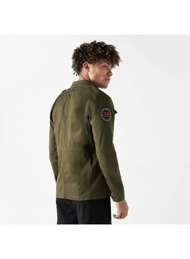 Ecko Unltd. Ecko Unltd Logo Detail Utility Jacket with Long Sleeves