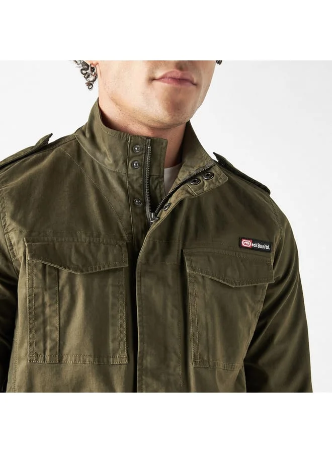 Ecko Unltd. Ecko Unltd Logo Detail Utility Jacket with Long Sleeves