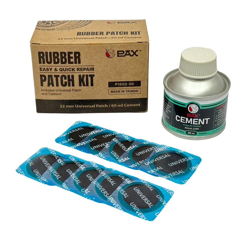 PAX 30 Pcs 32mm Round Universal Tire Patch Kit for Inner Tubes with 60ml Green Rubber Cement Tube Patch Kit for Bike Motorcycle Inflatable Tires Not Plug Not Sealant - Image 3