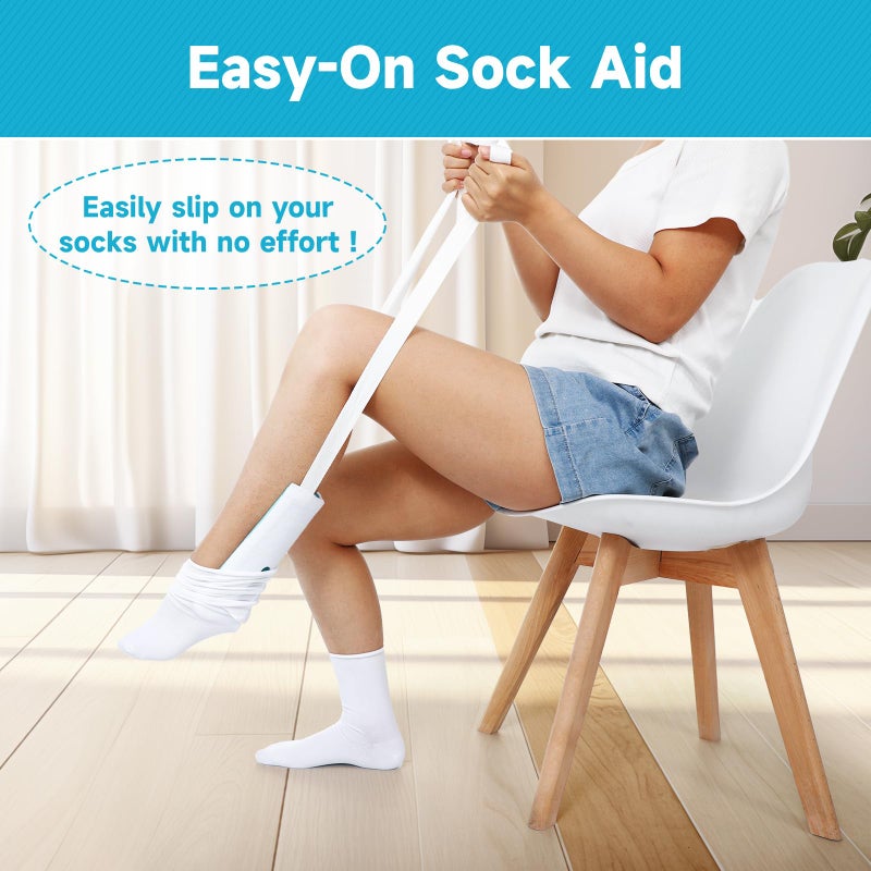 Fanwer Sock Aid Tool and Pants Assist for Elderly, Disabled,Pregnant, Diabetics - Pulling Assist Device - Socks Helper - Image 3