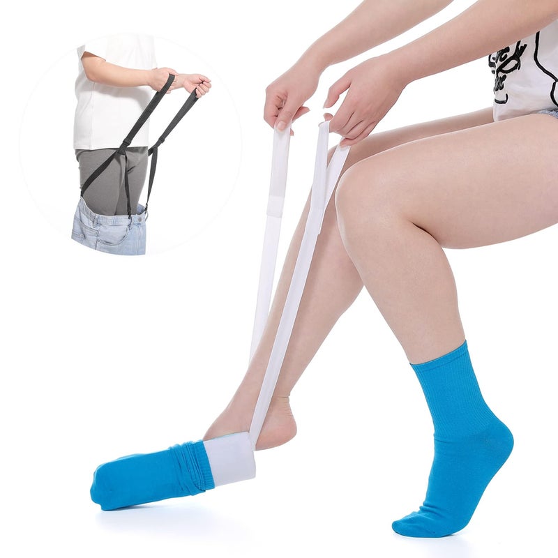 Fanwer Sock Aid Tool and Pants Assist for Elderly, Disabled,Pregnant, Diabetics - Pulling Assist Device - Socks Helper - Image 1