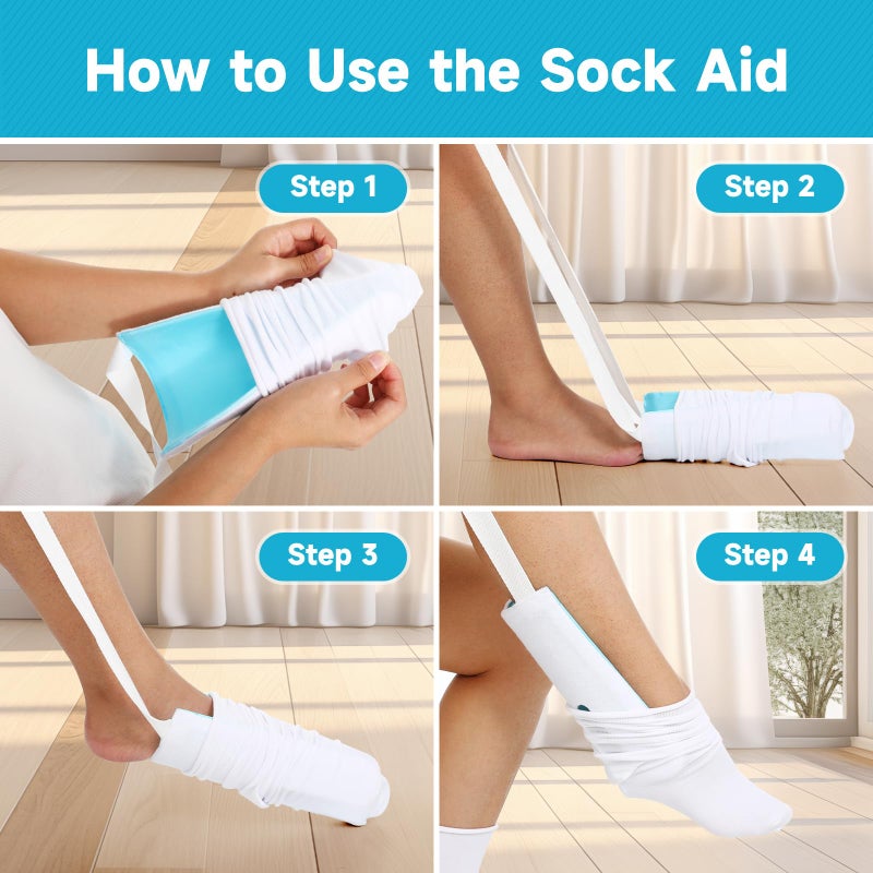 Fanwer Sock Aid Tool and Pants Assist for Elderly, Disabled,Pregnant, Diabetics - Pulling Assist Device - Socks Helper - Image 5