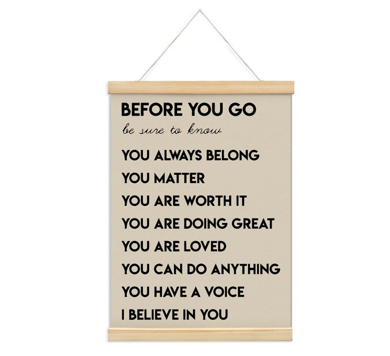foedor Mental Health Positive Affirmations Inspirational Wall Art Decor Therapist Calming Teacher Nurse Wall Art for Office Door Decor for Office Classroom Kids Teen Room Playroom Wood Posters 12x16 In - Image 2