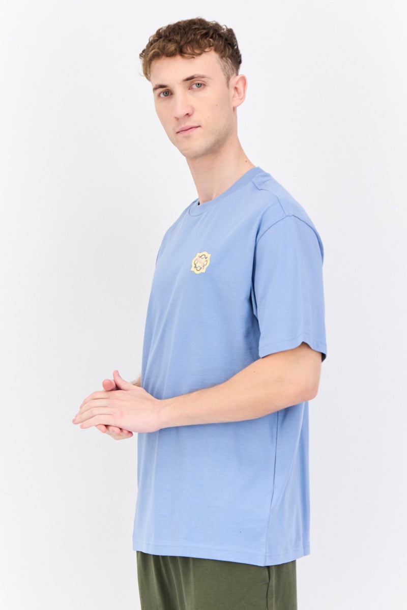 PUMA Men Relaxed Fit Short Sleeve Outdoor T-Shirts, Steel Blue - Image 3