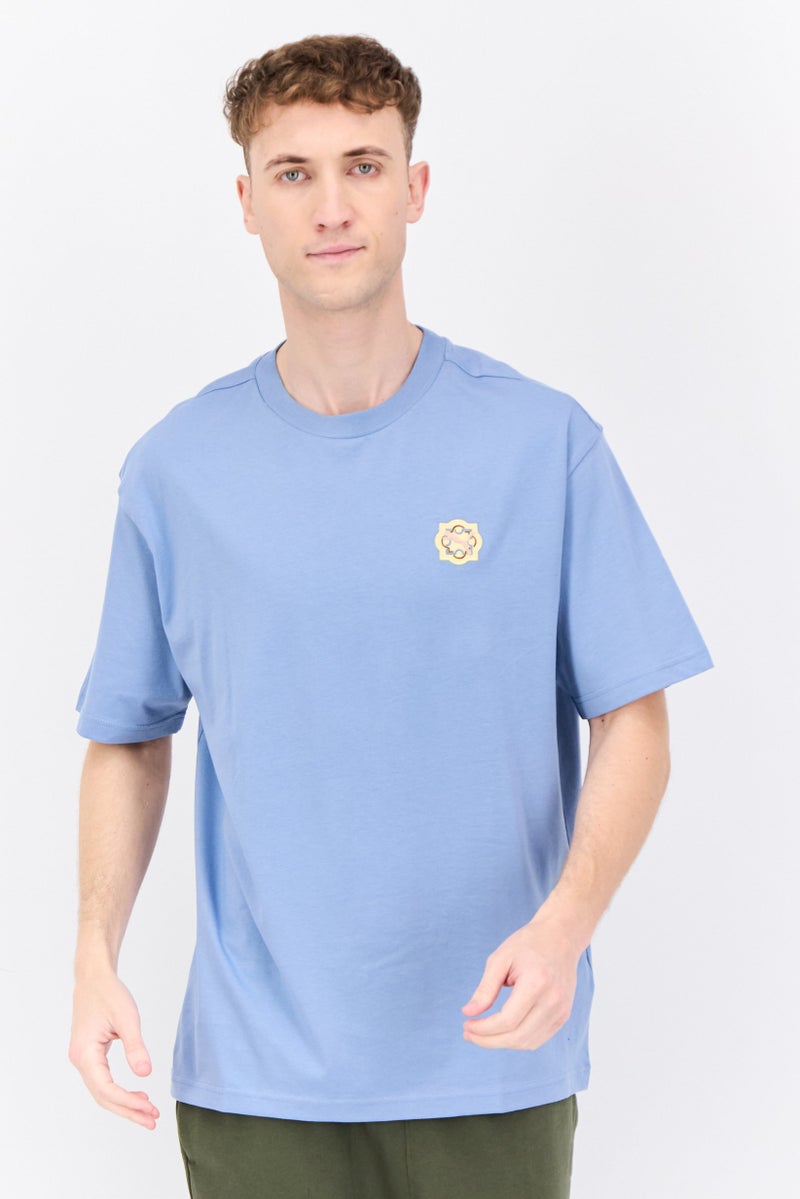 PUMA Men Relaxed Fit Short Sleeve Outdoor T-Shirts, Steel Blue - Image 1