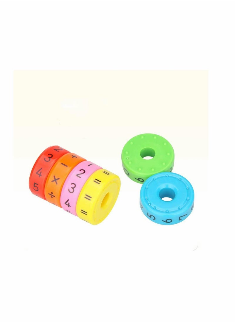 KASTWAVE - Arithmetic Cylindrical Toy Wooden Cubes Digital Cognition Kid Teaching Aids Math Educational Learning Toys Intelligence Brain Developing Cube - Image 1