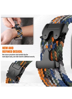 SZOXST Compatible for Apple Watch Band 49mm 46mm 45mm 44mm 42mm Elastic Nylon Braided Secure & Comfortable Stretchy Strap for Women Men,Parachute Buckle Bands for iWatch Ultra 2/1 Series 10 9 8 7 6 5 4 3 SE Cowboys  - Image 2