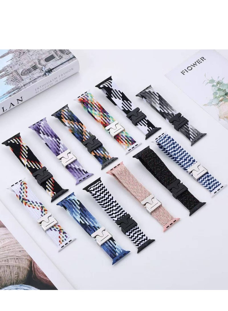 SZOXST Compatible for Apple Watch Band 49mm 46mm 45mm 44mm 42mm Elastic Nylon Braided Secure & Comfortable Stretchy Strap for Women Men,Parachute Buckle Bands for iWatch Ultra 3/2/1 Series 11 10 9 8 7 6 5 4 3 SE Cowboys - Image 5