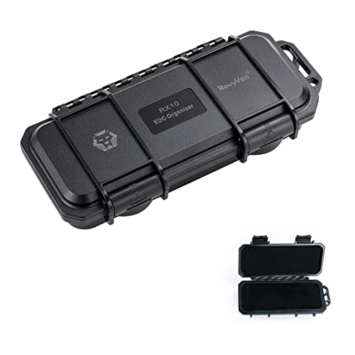 RovyVon EDC Tool Case Box, Small Box Storage Case to Protect EDC Gears, Compact EDC Organizer Box, 1PCS (Black), 7" x 3.2" x 1.5" - Image 1