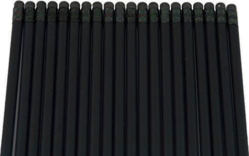 Graphite Ultra Premium Matte Black Pencil (Black Wood Matte Black with Black Eraser)(#2HB Lead) (Matte Black)(Bag of 36) - Image 2