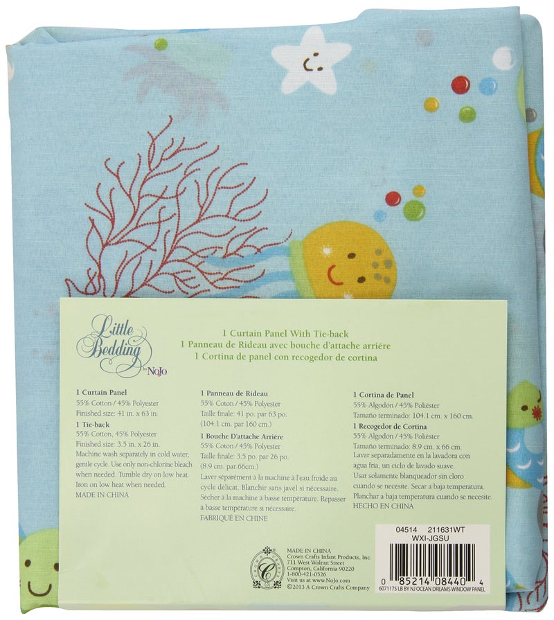 NoJo Little Bedding by NoJo Ocean Dreams Window Panel - Image 2